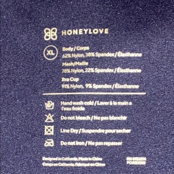 Honeylove Liftwear Tank Black/Runway sz XL - Picture 7 of 7